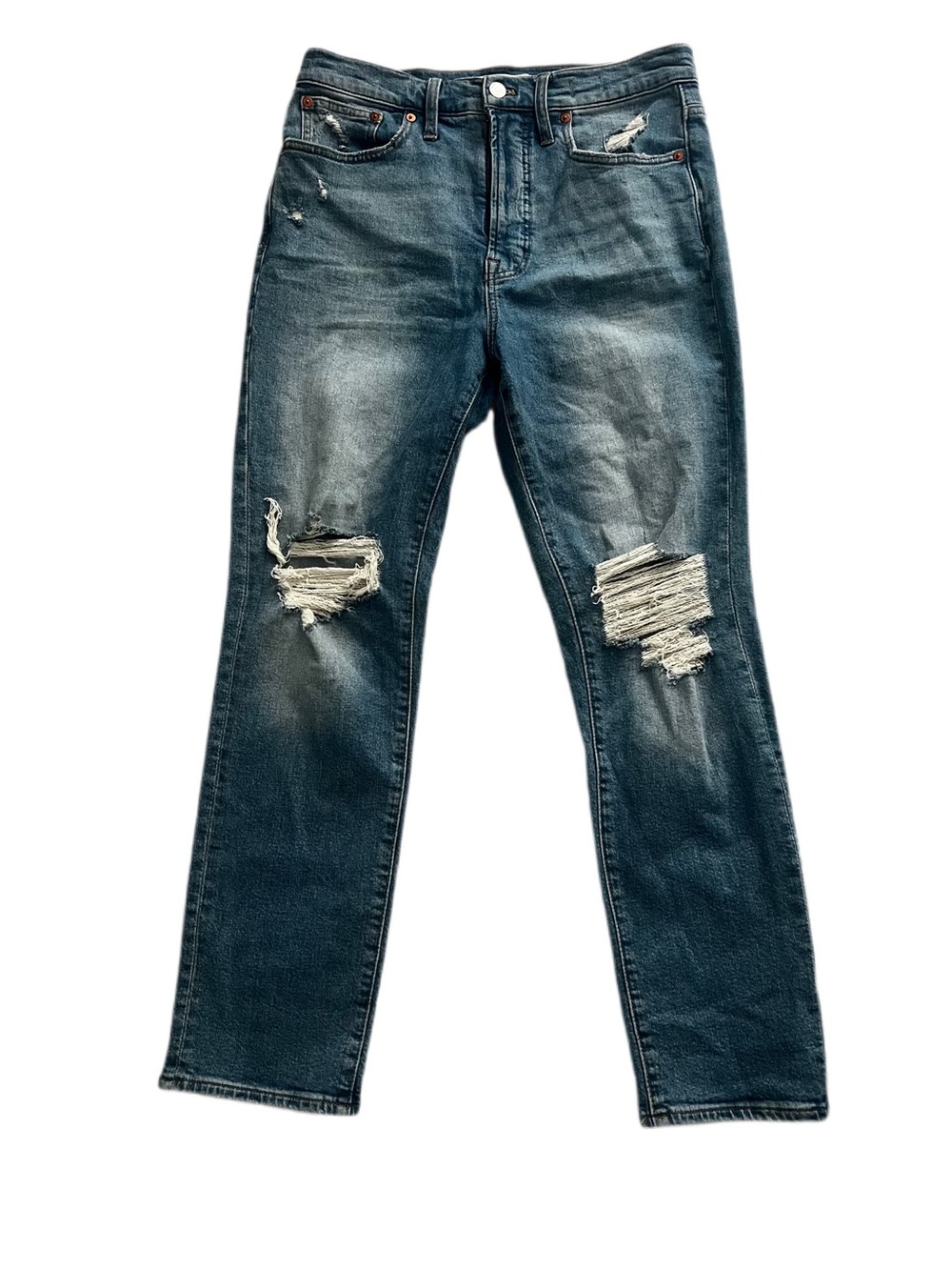 MADEWELL The Perfect Vintage Jean, Straight Leg distressed Size 28 FREE SHIP 📦